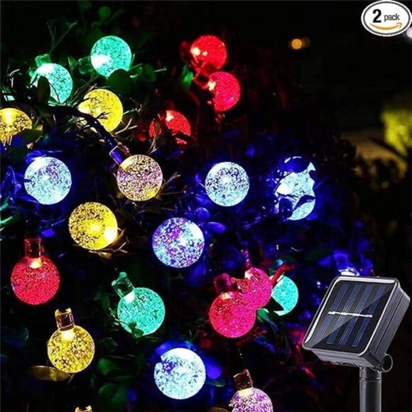 2 Pack 200 Led 80FT Multi-Color Crystal Globe Lights with 8 Lighting Modes - Picture 7 of 7